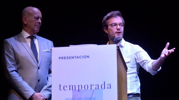Telerman y Avogadro en la prensentación de la Temporada 2019 del Complejo Teatral de Buenos Aires