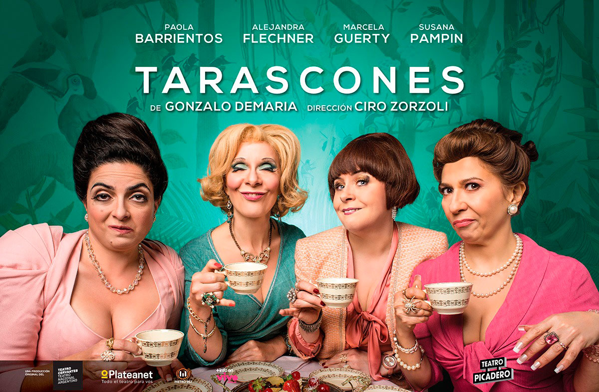 Las protagonistas de Tarascones: Paola Barrientos, Alejandra Flechner, Marcela Guerty y Susana Pampin.